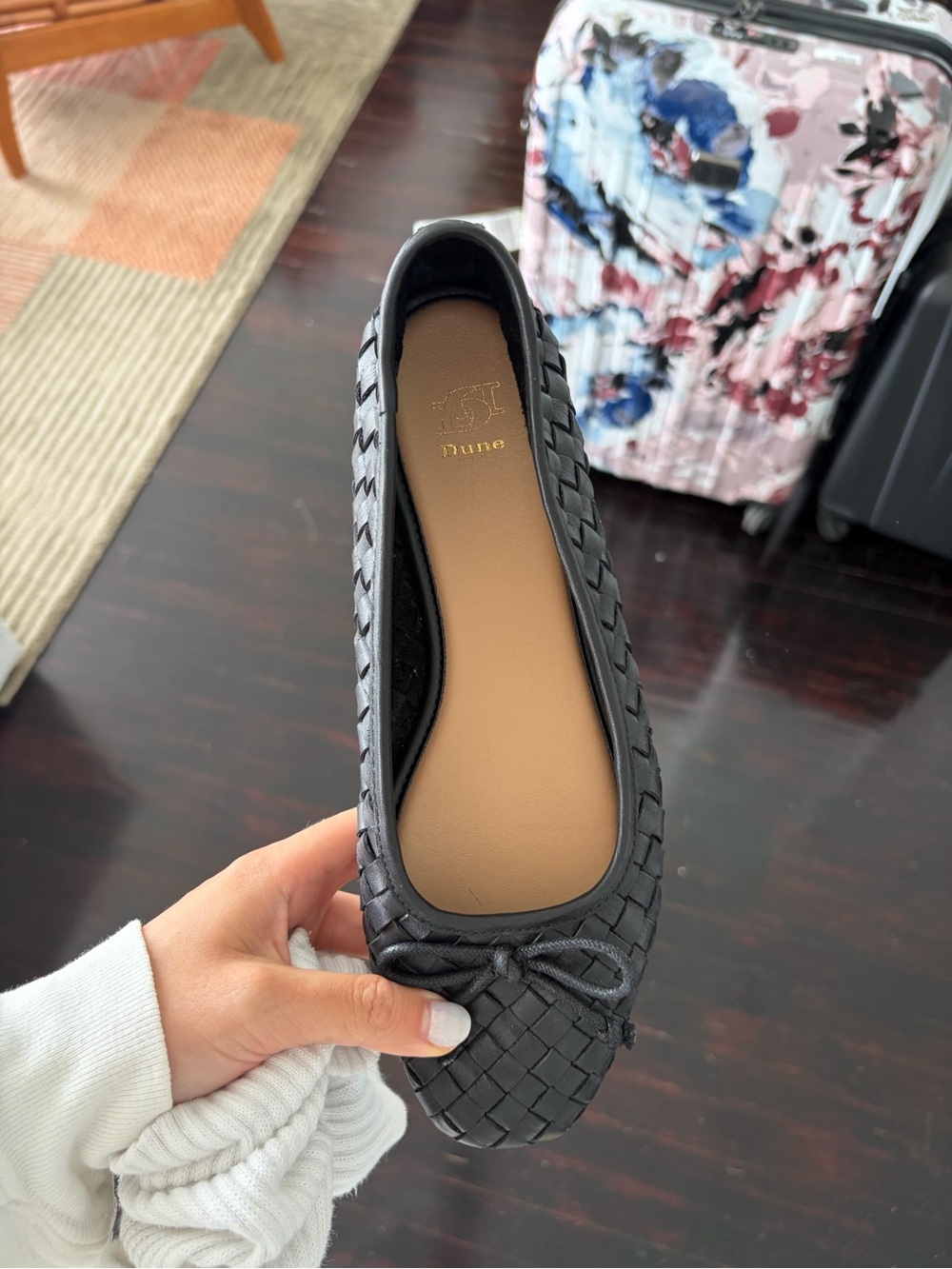 Black Woven Ballet Flat